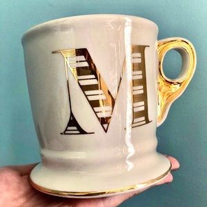 Anthro M Monogram Mug